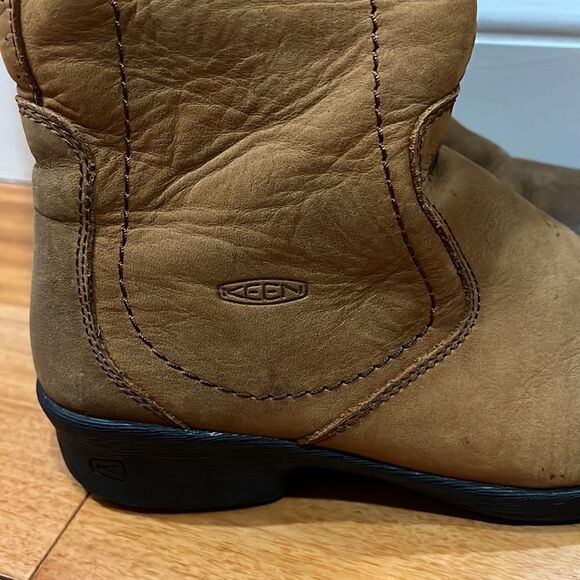 Keen Womens Tyretread Tall Riding Boots Snow Leather Waterproof Tan Size 6.5 - Picture 2 of 8